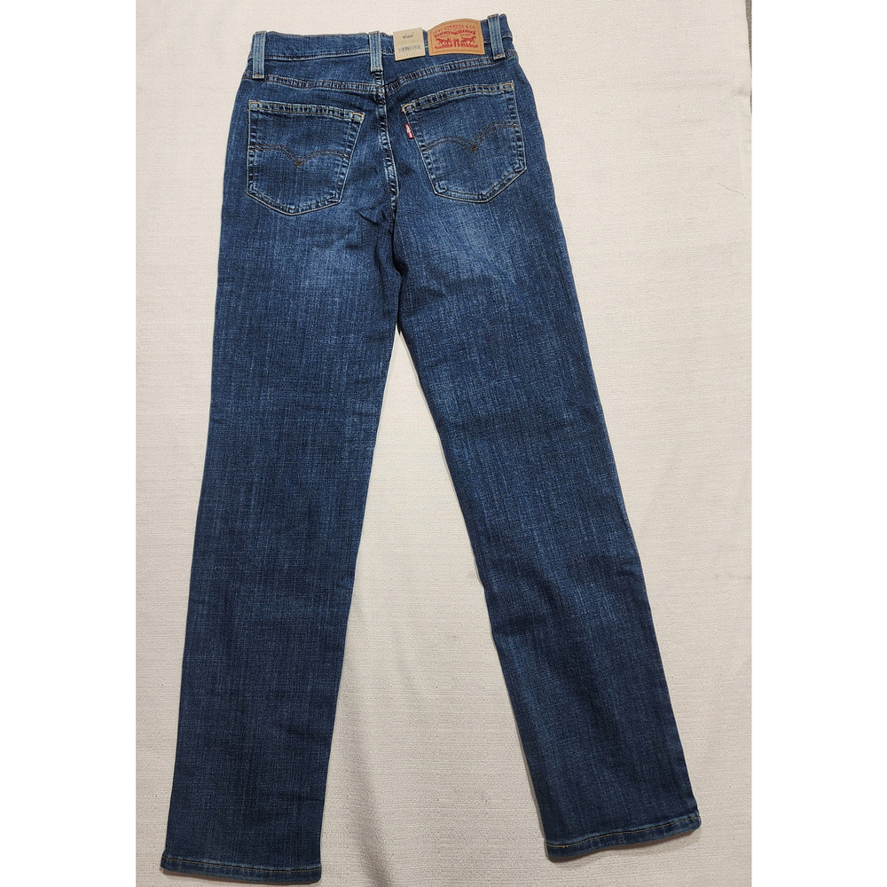 Levi's 724 high rise slim straight jeans size 2 short L26''xW30'' women's - Picture 2 of 8